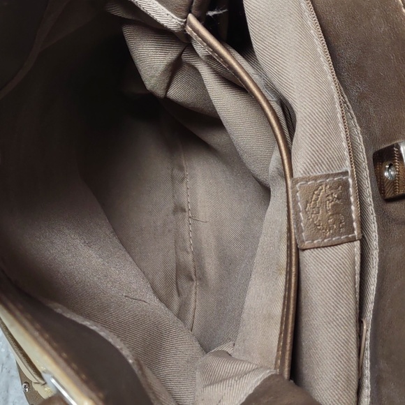 MC Matte Gold/Bronze Leather Bucket Bag - Picture 10 of 10